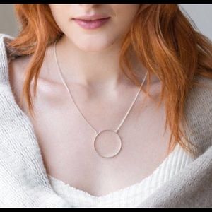 New LeLe Sadoughi Silver Circle Necklace Fabfitfun